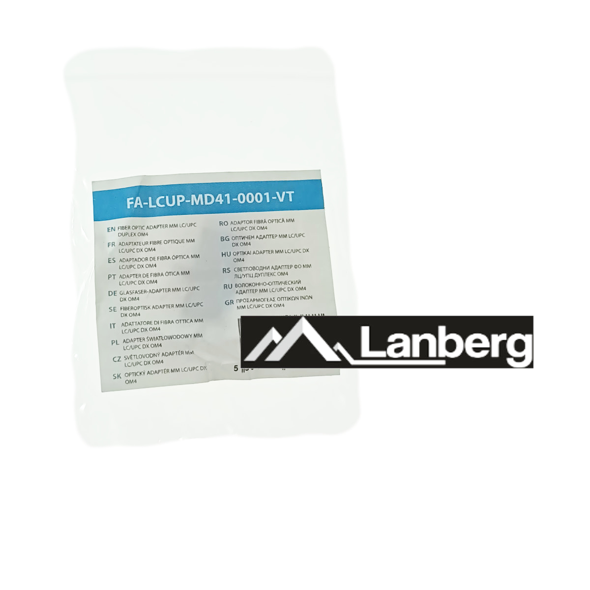 Adaptor retea fibra optica cu conectori LC/UPC, Lanberg 43377, MM DUPLEX OM4, violet [5]