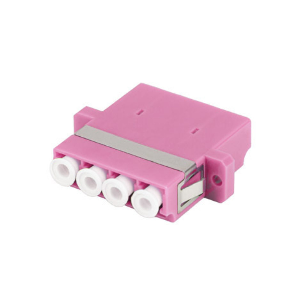 Adaptor retea fibra optica cu conectori LC/UPC, Lanberg 43378, MM QUAD OM4, violet [2]