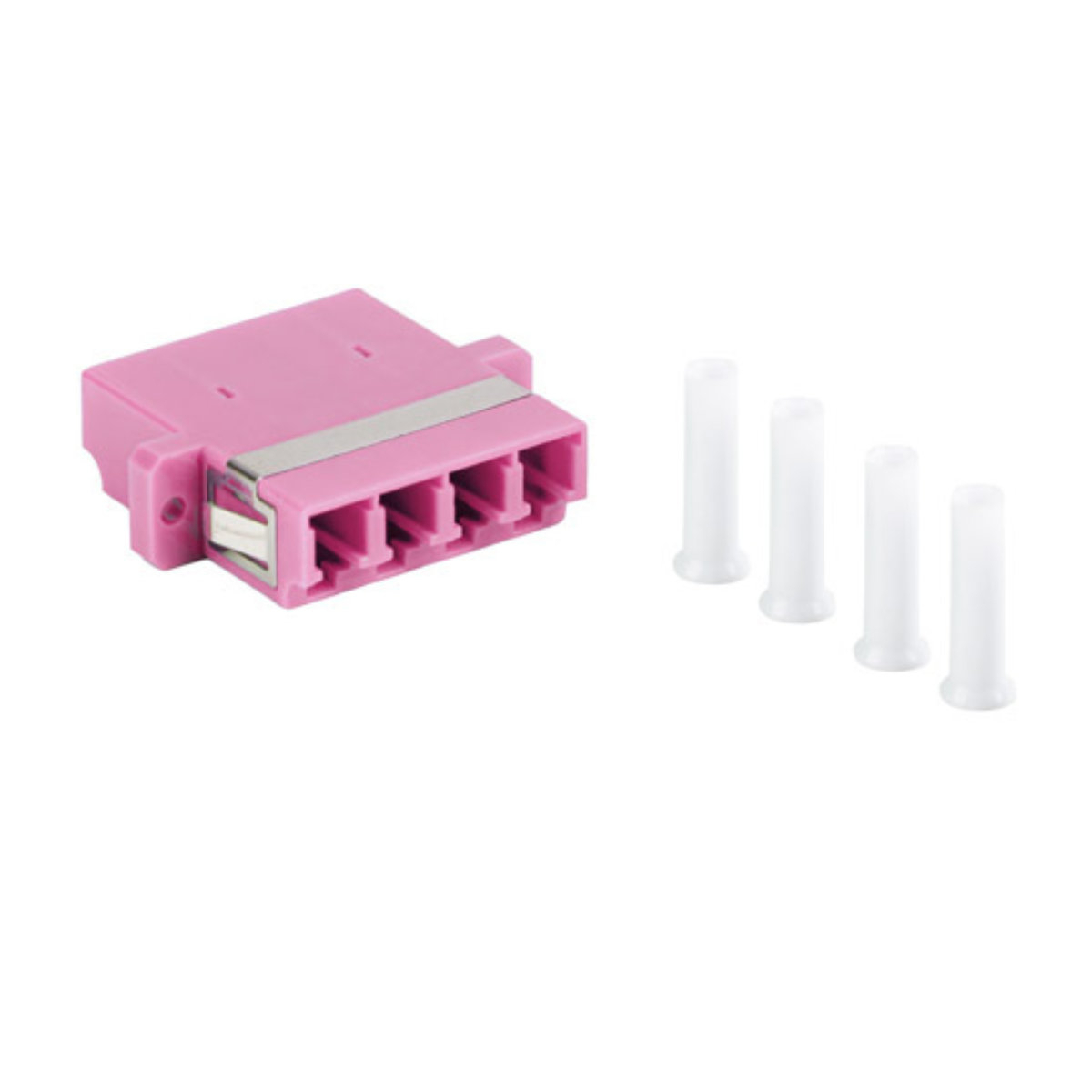 Adaptor retea fibra optica cu conectori LC/UPC, Lanberg 43378, MM QUAD OM4, violet [1]