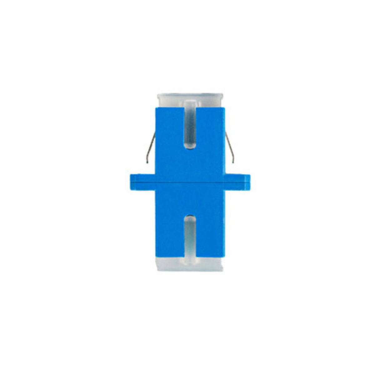 Adaptor retea fibra optica cu conectori SC/UPC, Lanberg 43366, SM SIMPLEX, capace transparente, albastru [3]