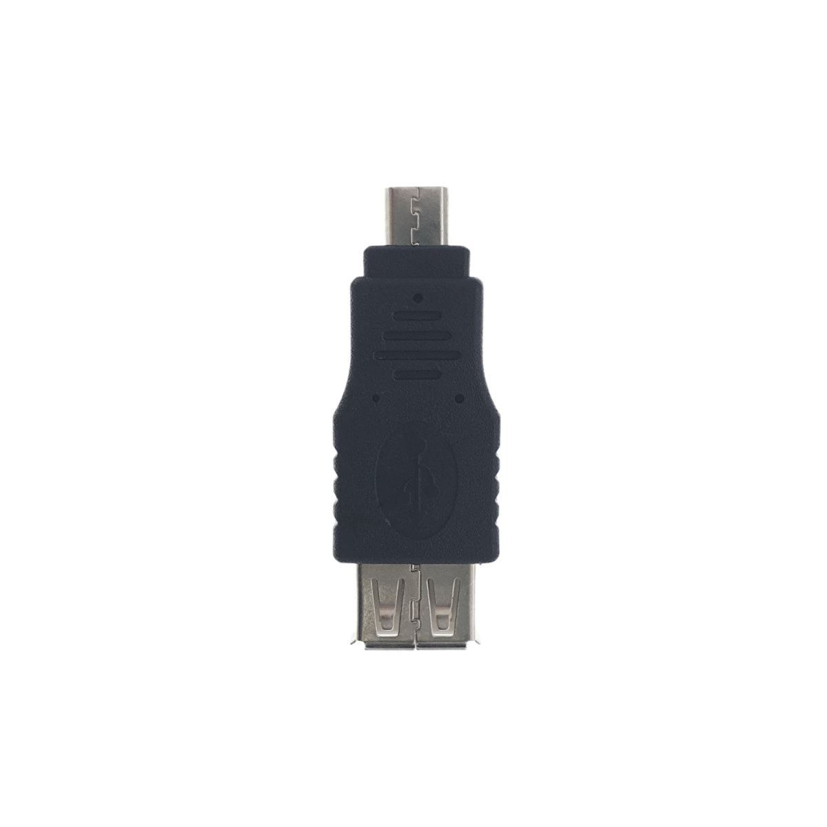 Adaptor USB 2.0 mama la conector microUSB tata, negru [4]