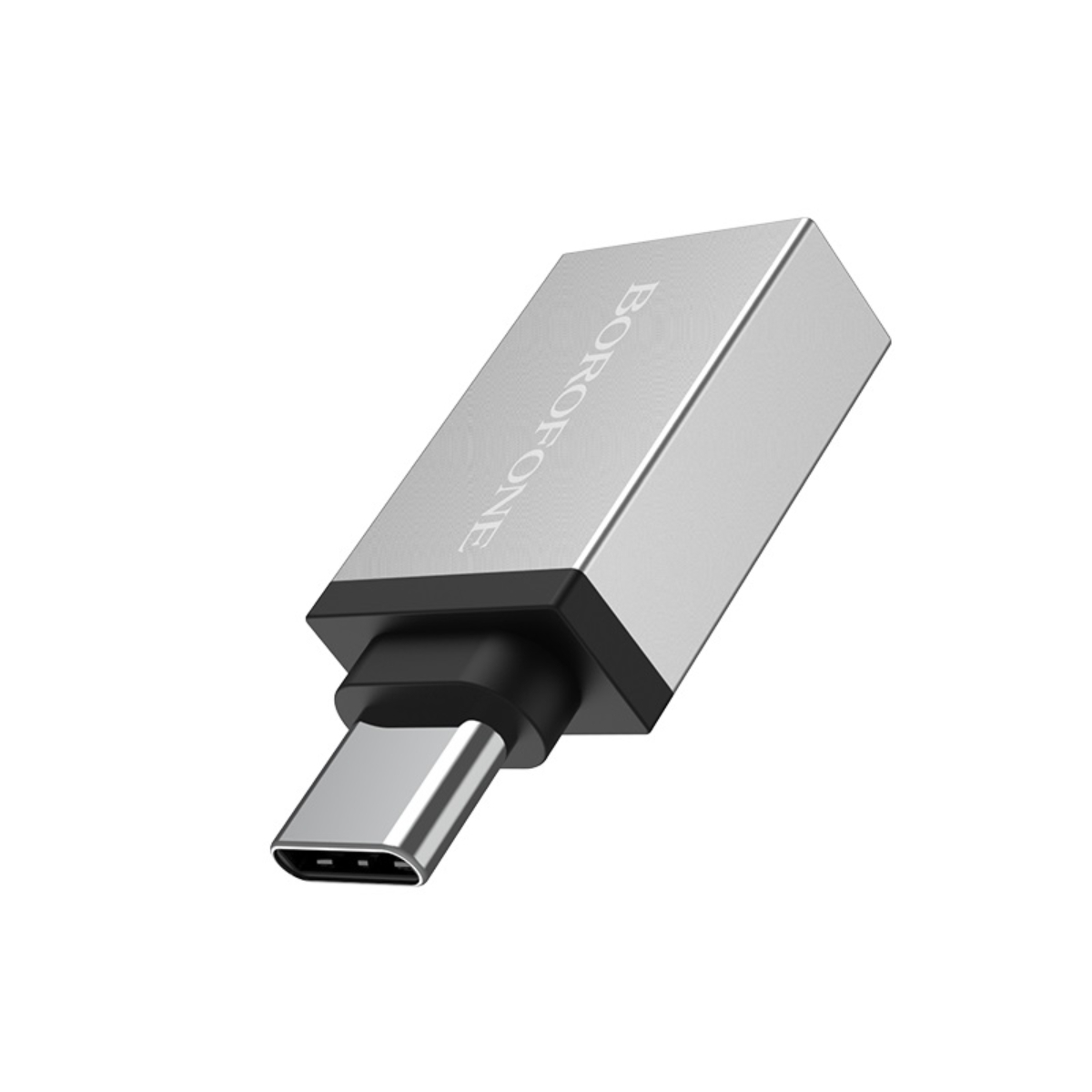 Adaptor USB-C la USB 3.0 cu functie OTG, Borofone 09032, argintiu [3]
