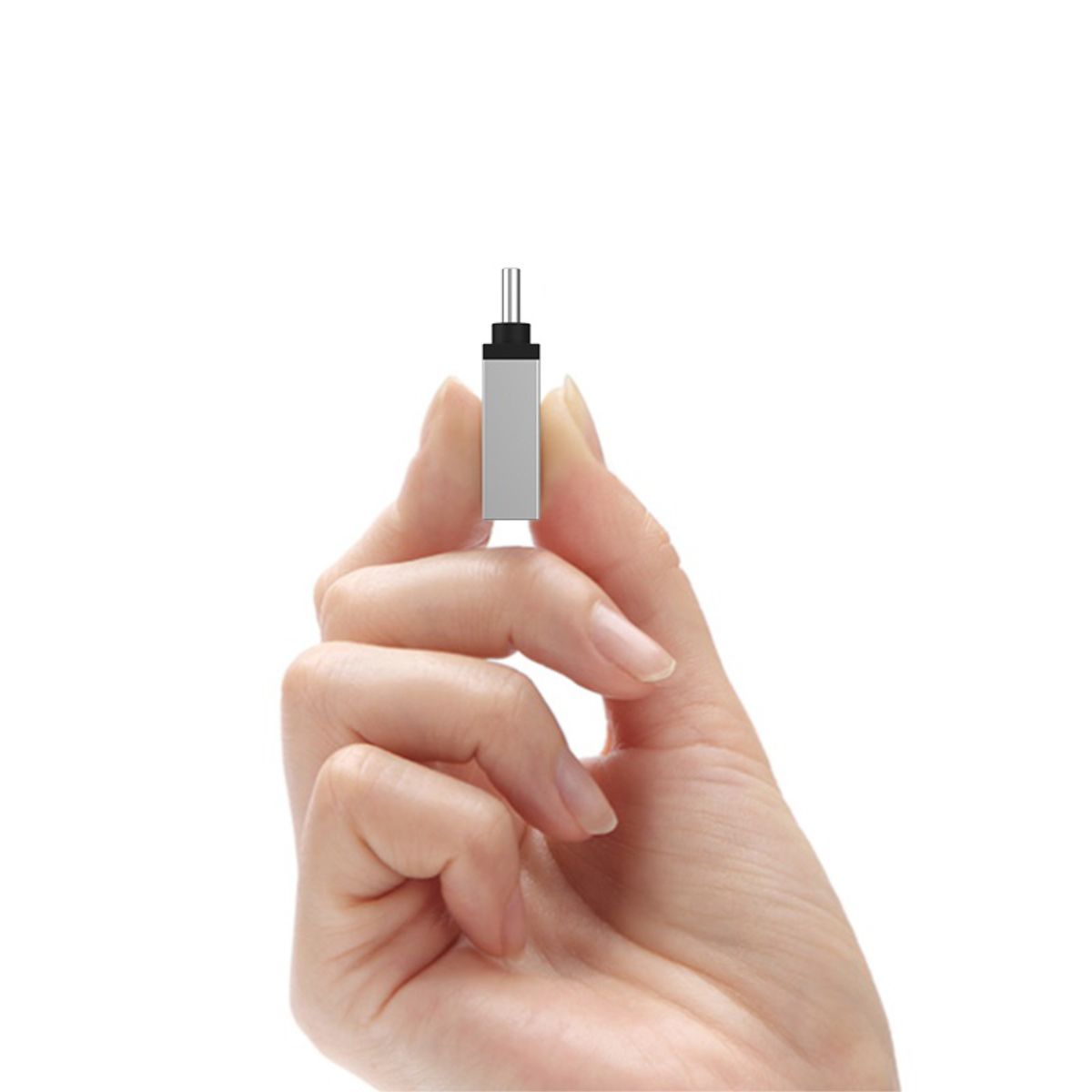 Adaptor USB-C la USB 3.0 cu functie OTG, Borofone 09032, argintiu [4]