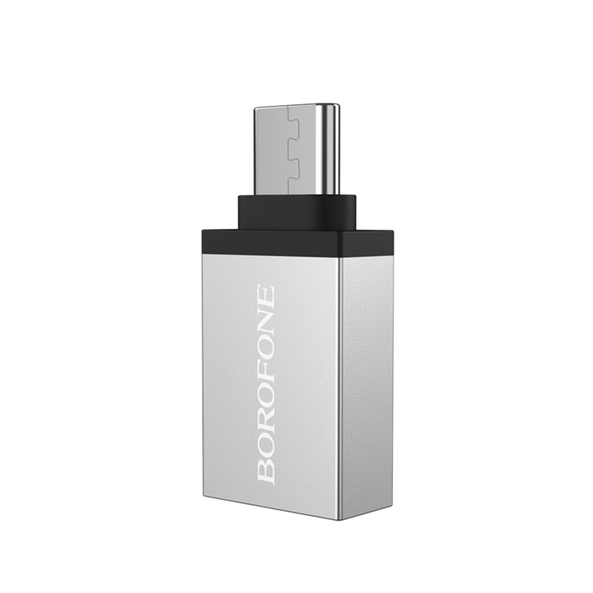 Adaptor USB-C la USB 3.0 cu functie OTG, Borofone 09032, argintiu [2]