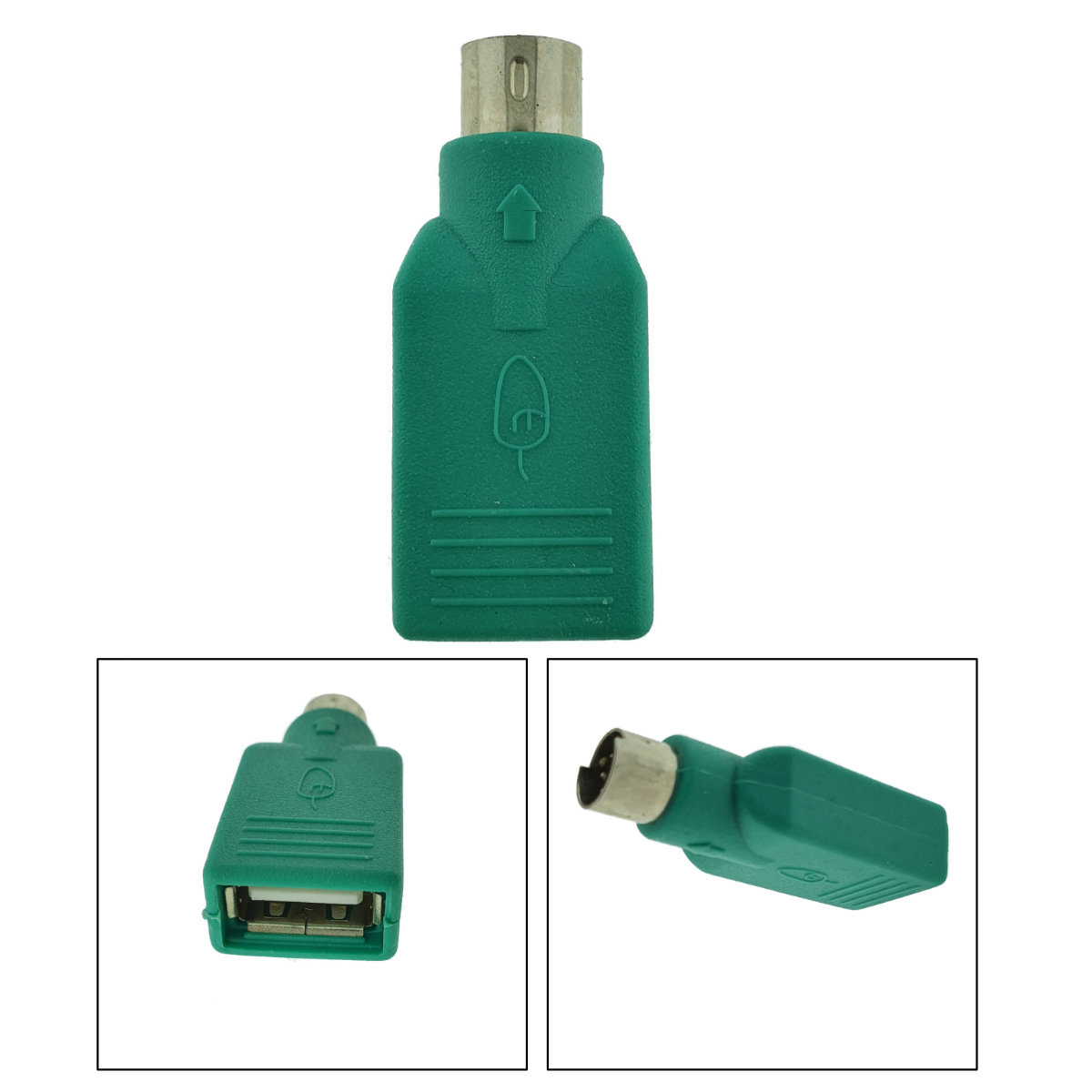 Adaptor USB tip A mama la PS2 tata, ADAPTUSB, pentru tastatura/mouse, verde [4]