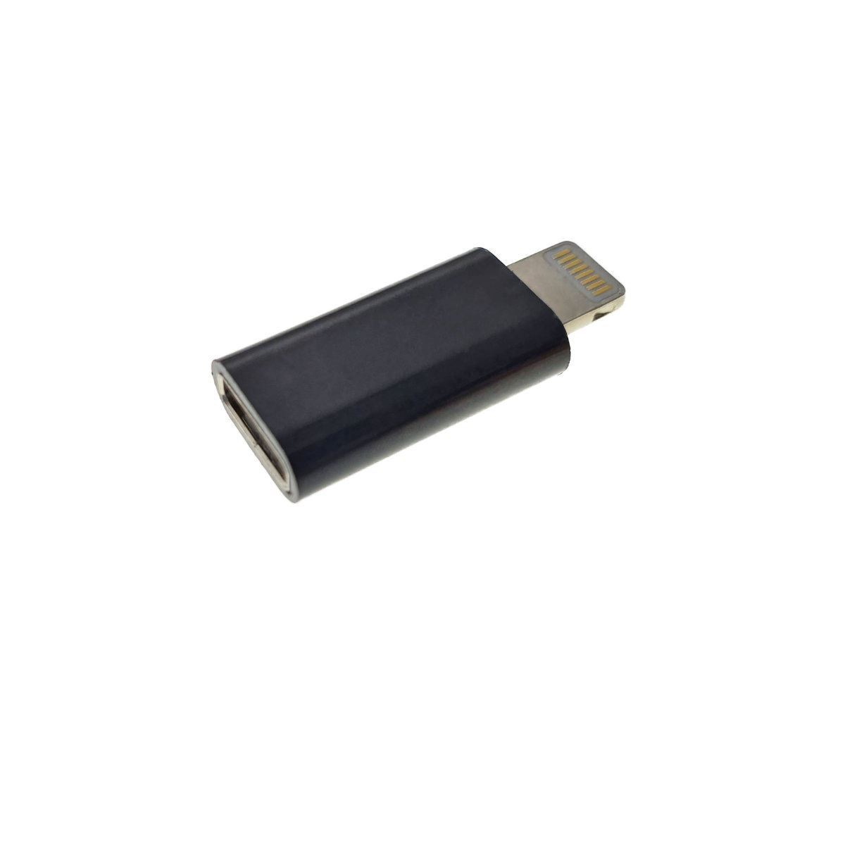 Adaptor USB Tip C mama la 8-pin tata, Gembird, pentru iPhone si dispozitive Apple, negru [3]