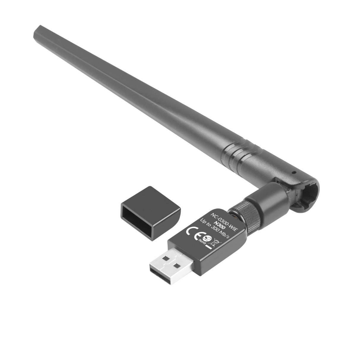 Adaptor wireless Lanberg 42157, 300 Mbps, cu antena, MIMO, USB 2.0, mini [3]