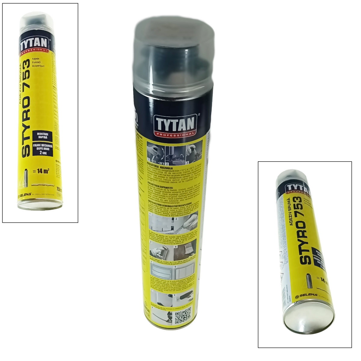 Adeziv spuma pentru izolari termice la exterior, Styro 753 Tytan Professional, 750ml [2]