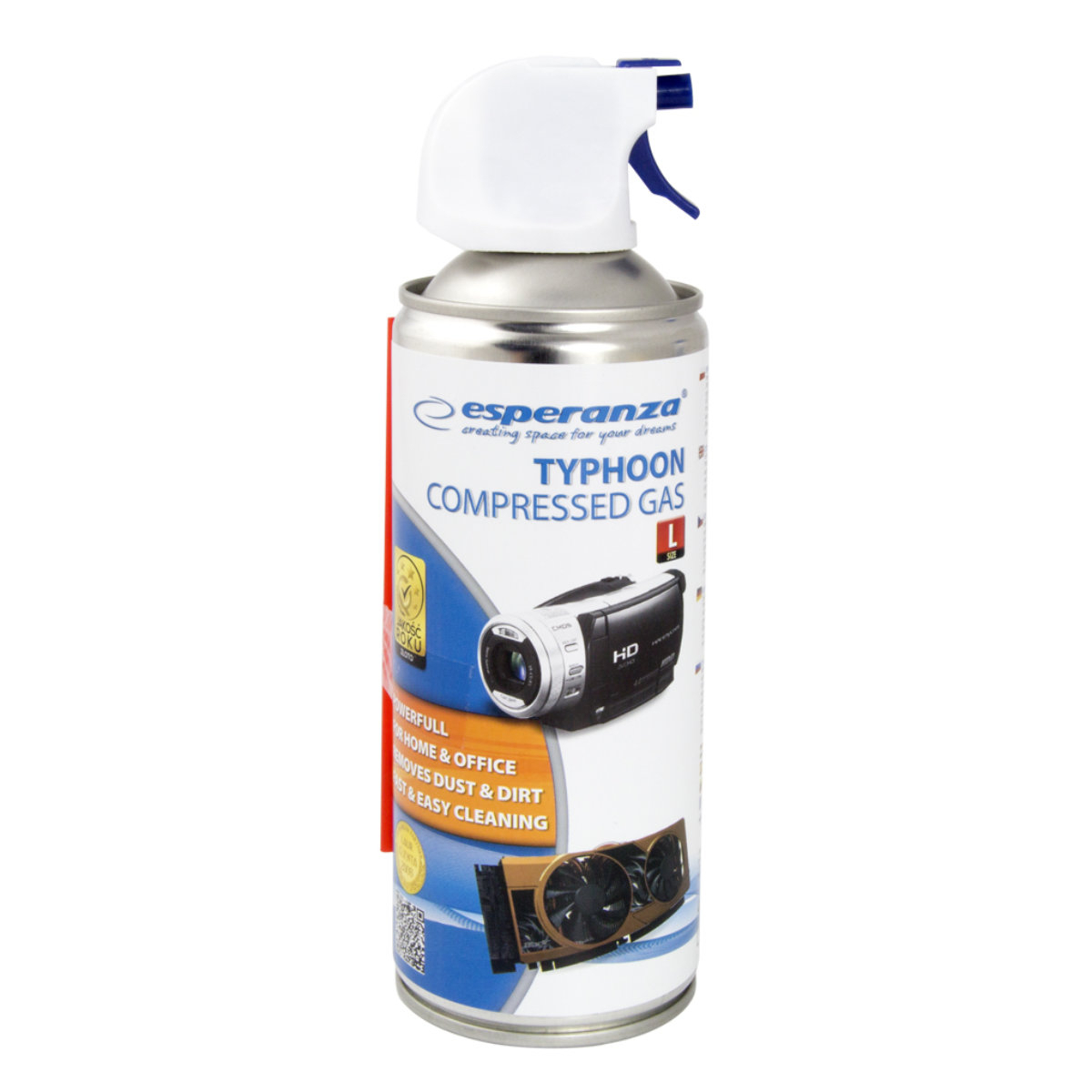 Aer comprimat 400 ml, cu sistem tip pistol, Esperanza Typhoon L Gun , pentru curatare dispozitive [3]