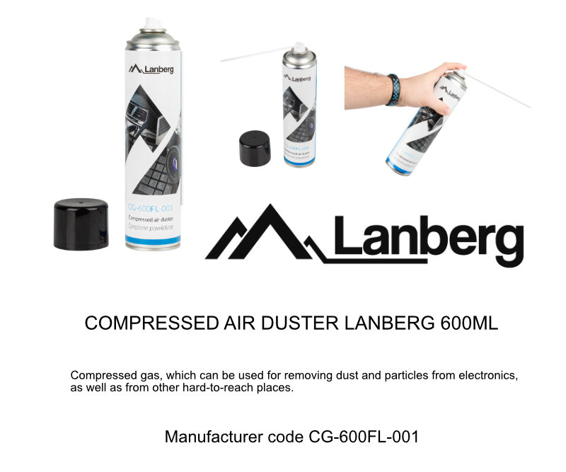 Aer comprimat 600 ml, Lanberg 42937, sistem tip spray [12]