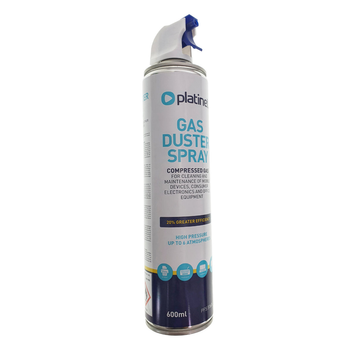 Aer comprimat 600 ml, Platinet 45085, cu sistem tip pistol , pentru curatat - PFS5160G [5]