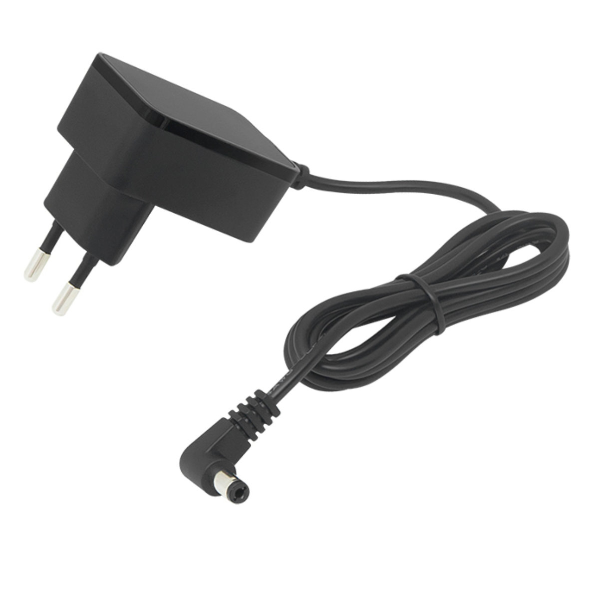 Alimentator de 12V-0.5A, 6W, cu mufa jack 2.1x5.5mm la 90 grade, Blow 10285, cablu de 1.2m, polaritate inversata, negru [1]