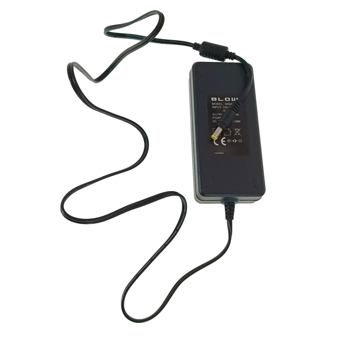 Alimentator de 12V-5A, 60W, cu mufa jack 2.1x5.5mm, cabluri alimentare de 1.2m si 1m, Blow 08112, negru [2]