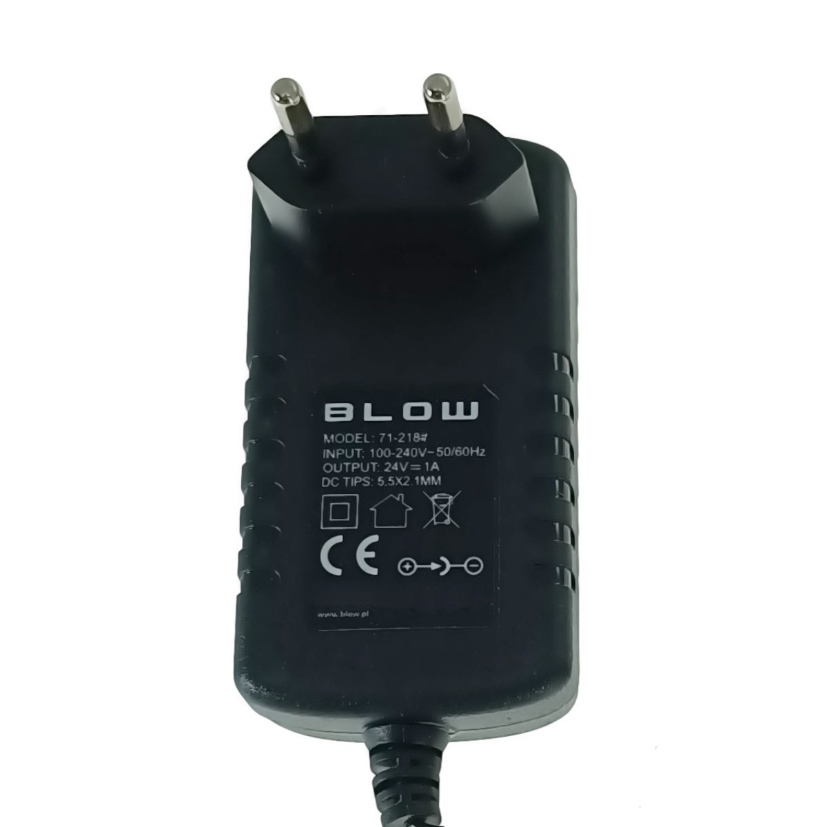 Alimentator de 24V-1A, 24W, cu mufa jack 2.1x5.5mm, cablu de 1.1m, Blow 11938, negru [3]