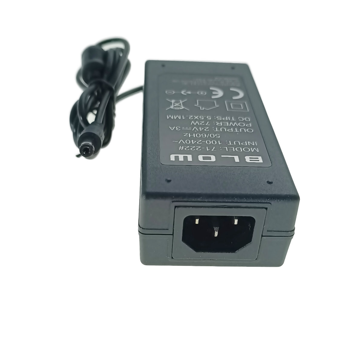 Alimentator de 24V-3A, 72W, cu mufa jack 2.1x5.5mm, cabluri alimentare de 1.1m si 1.2m, Blow 11943, negru [3]