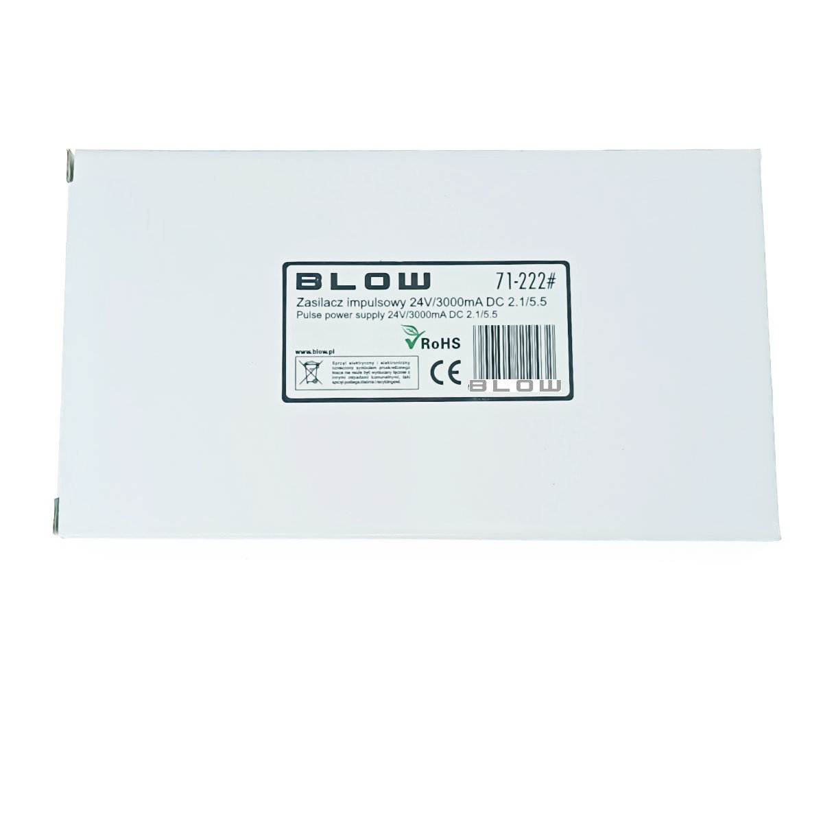 Alimentator de 24V-3A, 72W, cu mufa jack 2.1x5.5mm, cabluri alimentare de 1.1m si 1.2m, Blow 11943, negru [6]