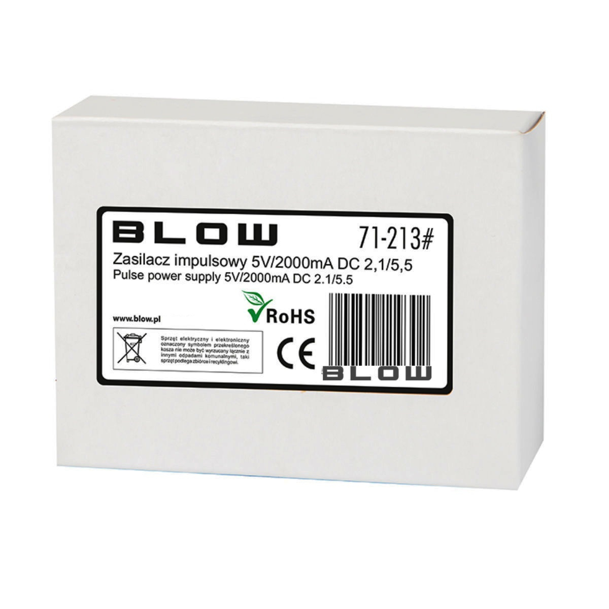 Alimentator de 5V-2A, 10W, cu mufa jack 2.1x5.5mm, Blow 11931, cablu de 1.1m, negru [6]