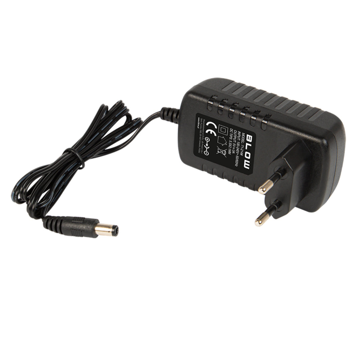 Alimentator de 5V-3A, 15W, cu mufa jack 2.1x5.5mm, Blow 11932, cablu de 1.1m, negru [1]