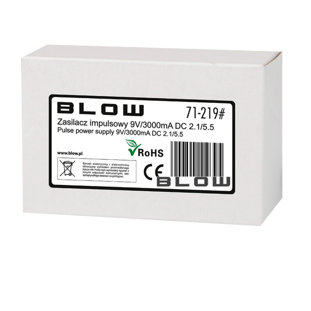 Alimentator de 9V-3A, 27W, cu mufa jack 2.1x5.5mm, cablu de 1.1m, Blow 11939, negru [5]
