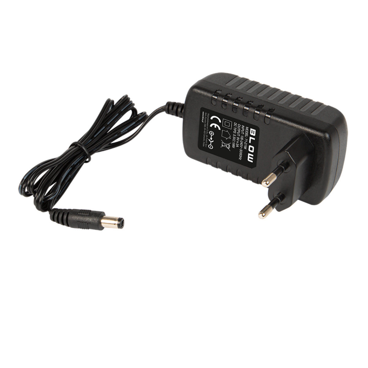 Alimentator de 9V-3A, 27W, cu mufa jack 2.1x5.5mm, cablu de 1.1m, Blow 11939, negru [1]
