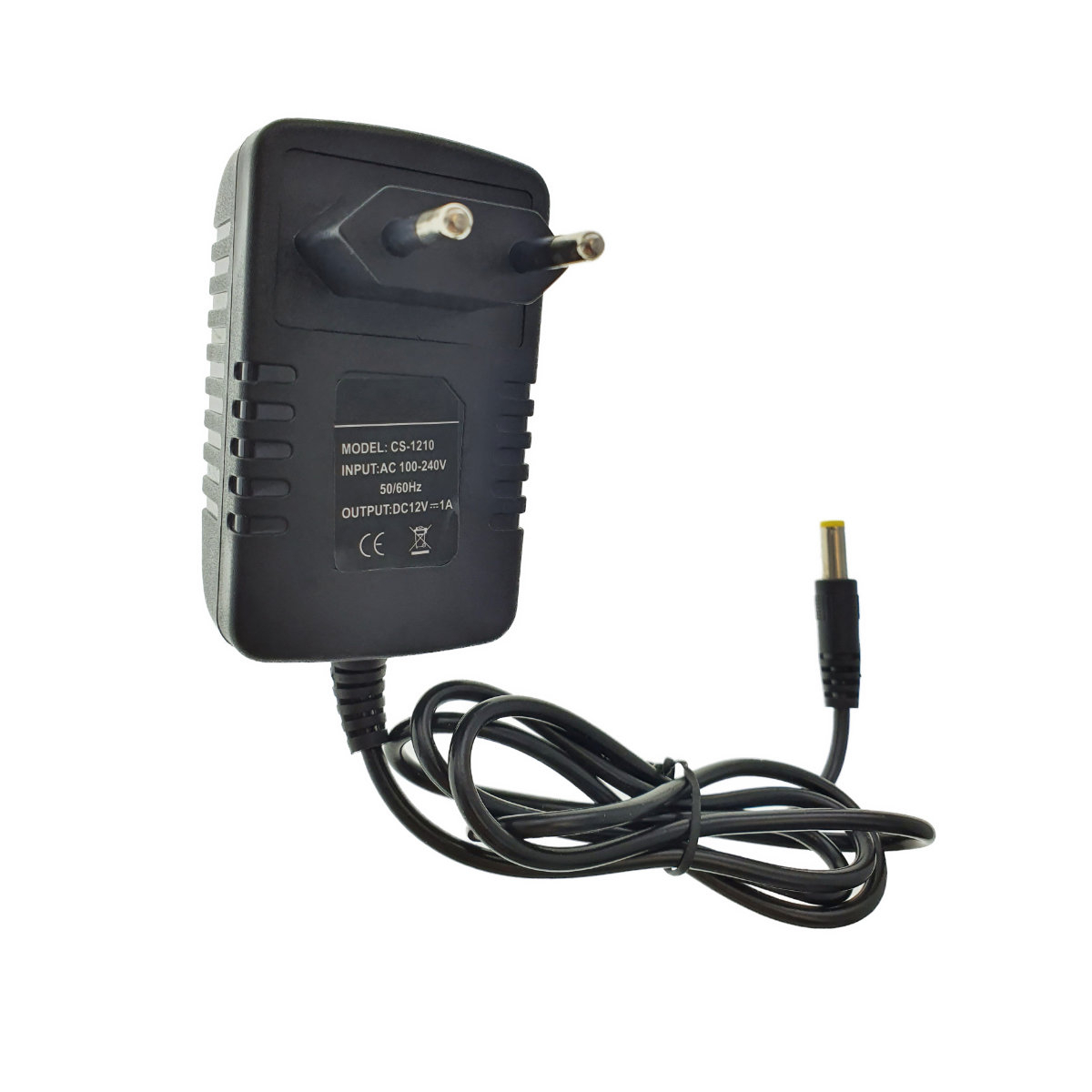 Alimentator EU, CS-1210, 12V, 1A, conector 5.5mmx2.1mm, cablu 95cm, negru [5]