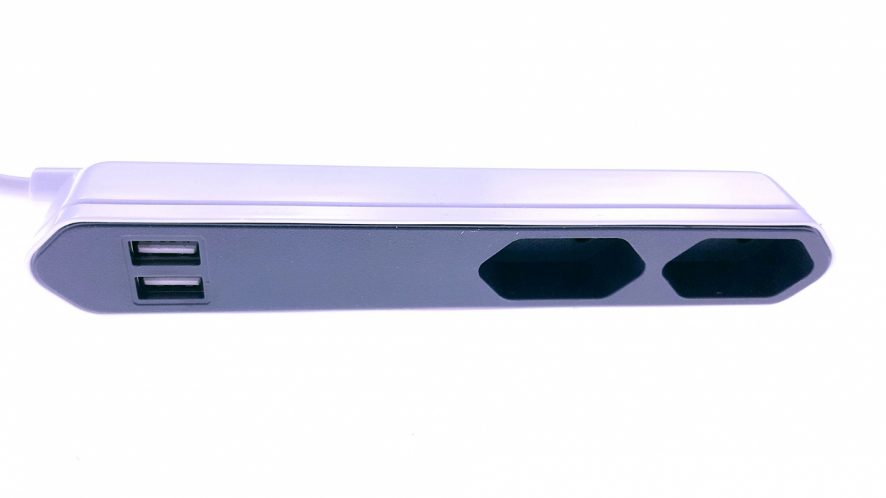 Allocacoc-Prelungitor 2 prize EU+2 USB, 2.1A, 1.5m [3]