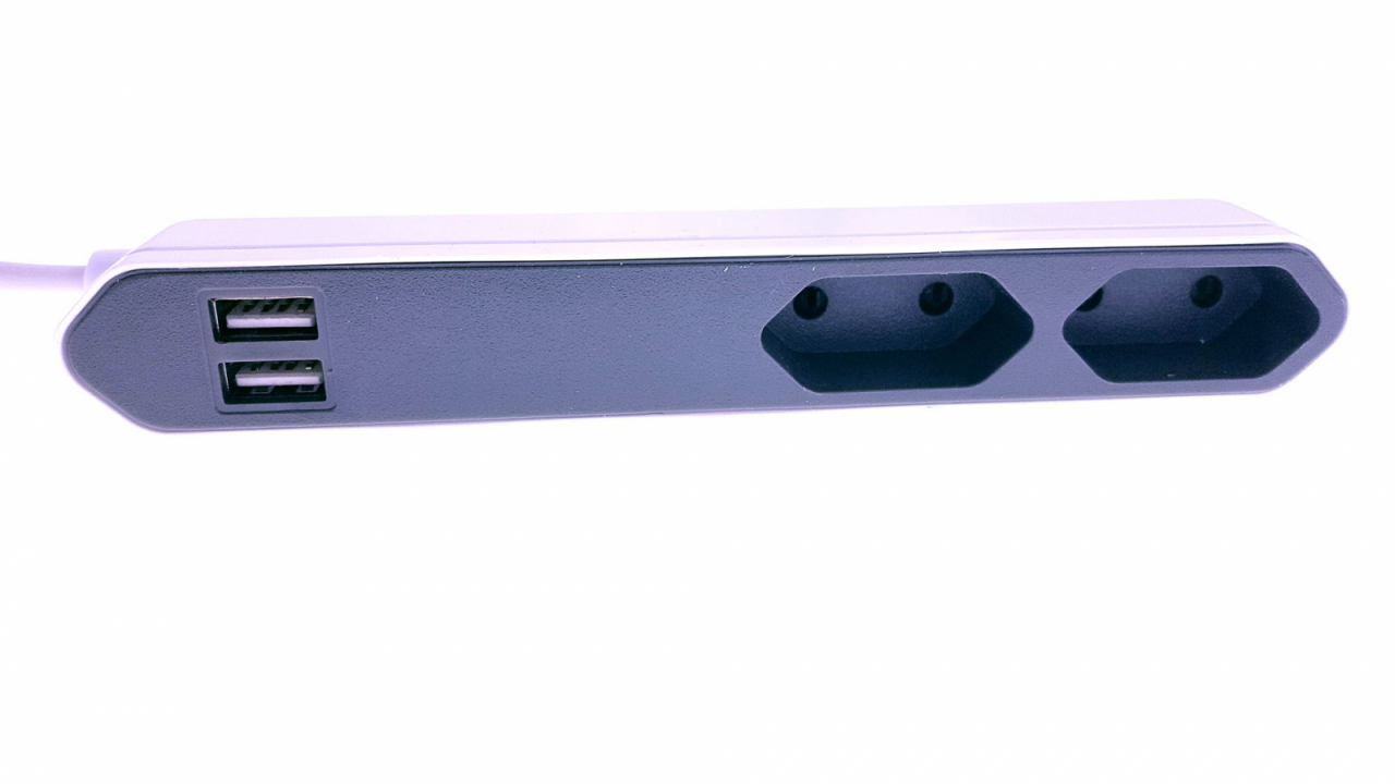 Allocacoc-Prelungitor 2 prize EU+2 USB, 2.1A, 1.5m [1]