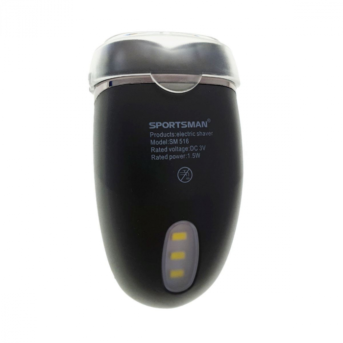 Aparat de ras electric,Sportsman SM-516,cu baterii AA si lanterna 3 led,negru [4]
