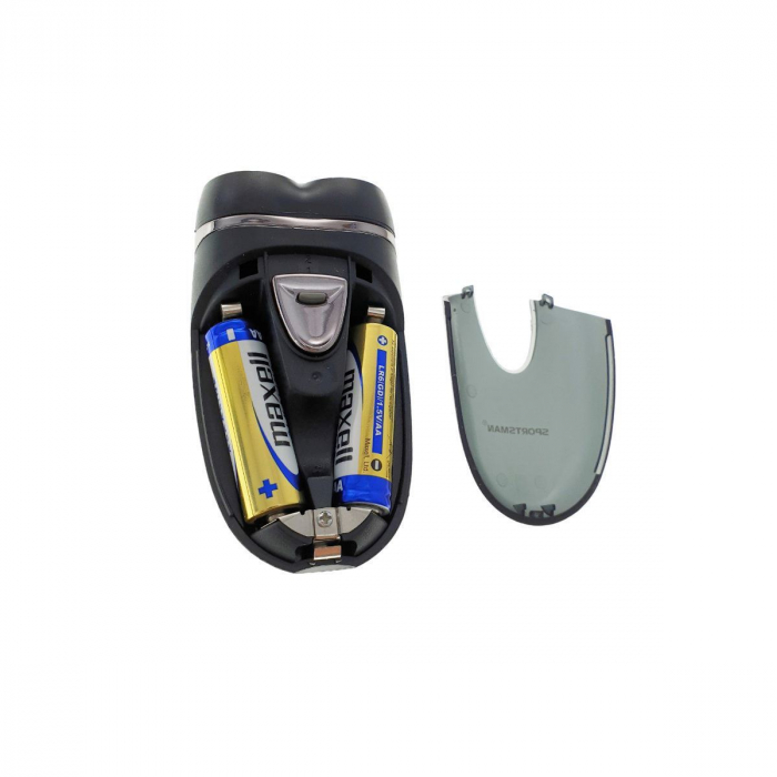 Aparat de ras electric,Sportsman SM-516,cu baterii AA si lanterna 3 led,negru [6]