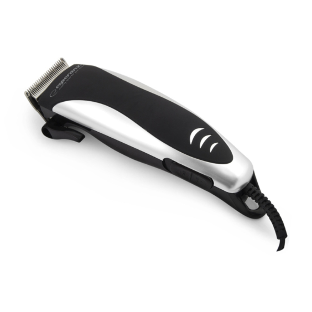 Aparat de tuns parul si barba, Esperanza Gallant, precizie de la 1.2 la 12 mm, 10W, 4 accesorii, negru argintiu [4]