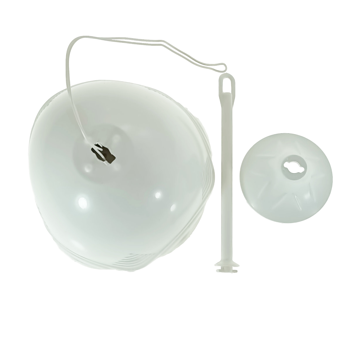 Aplica de tavan cu dulie tip E27 ceramica, cupola de 16cm, 220V, FS-40378, alba [4]
