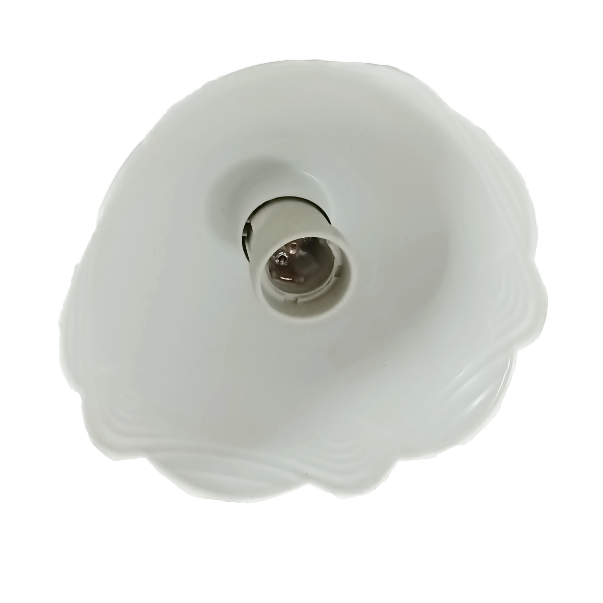 Aplica de tavan cu dulie tip E27 ceramica, cupola de 16cm, 220V, FS-40378, alba [3]