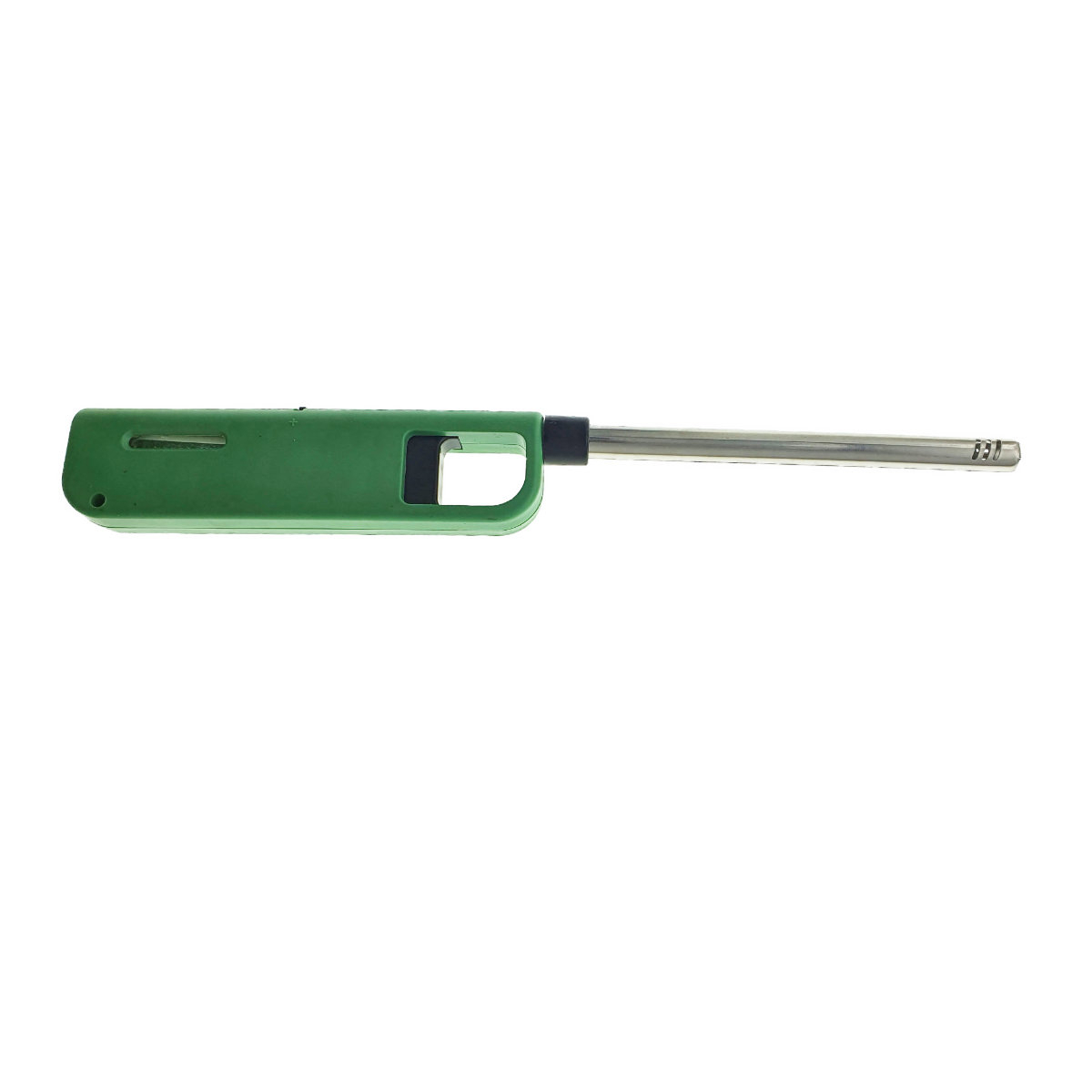 Aprinzator cu gaz, cu buton reglare flacara si sistem de blocare, reancarcabil, 268x35x16mm, verde [4]