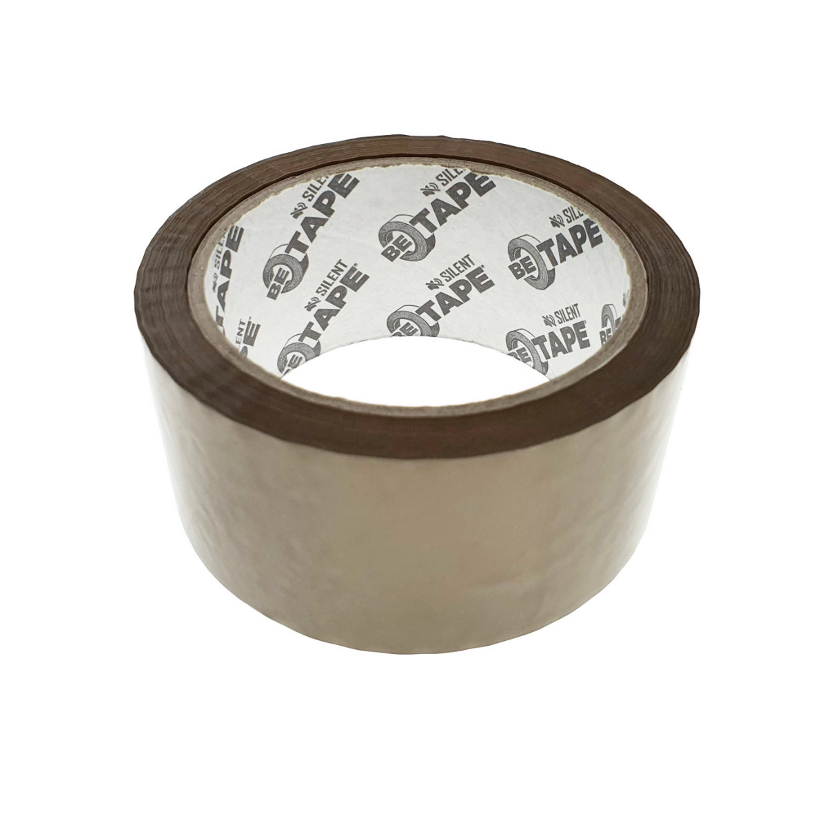 Banda adeziva tip scotch, 48 mm x 66 m, silentioasa, Be Tape Silent, solvent, maro mat [5]