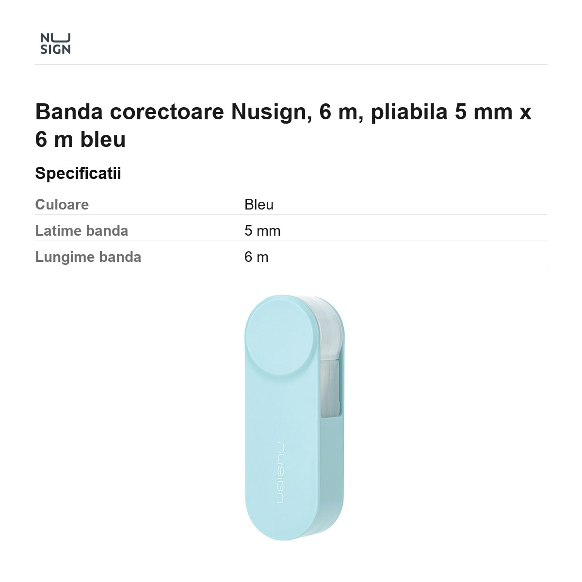 Banda corectoare Nusign, 6 m, pliabila 5 mm x 6 m bleu [3]