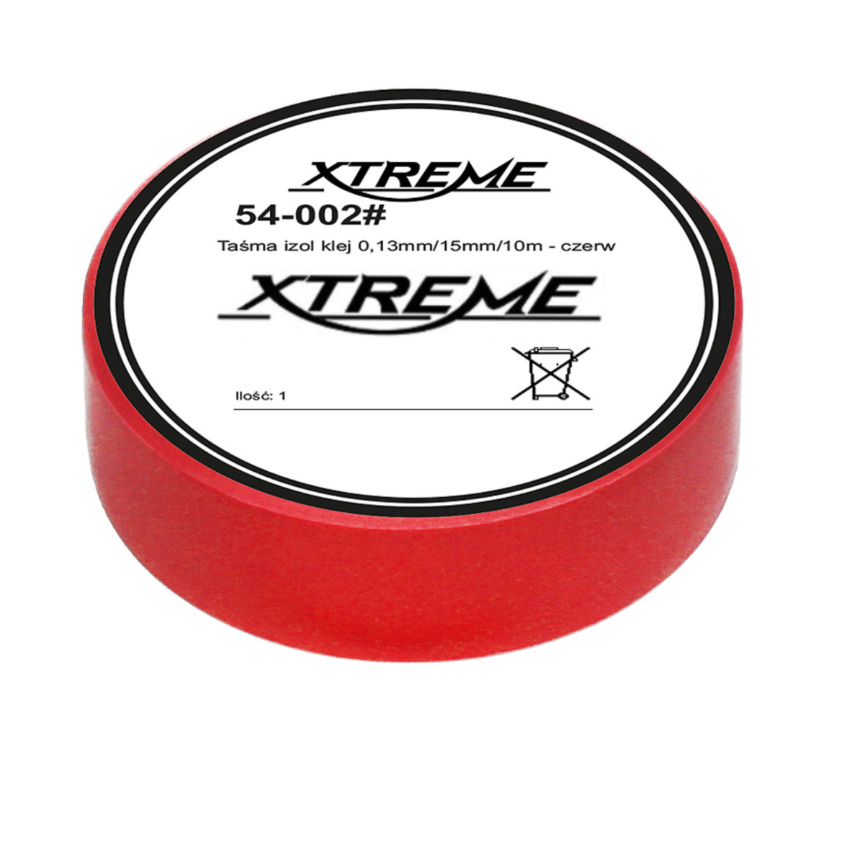 Banda izolatoare adeziva, XTREME 07052, 0.13mmx15mm, 10m lungime, PVC, rosie [1]