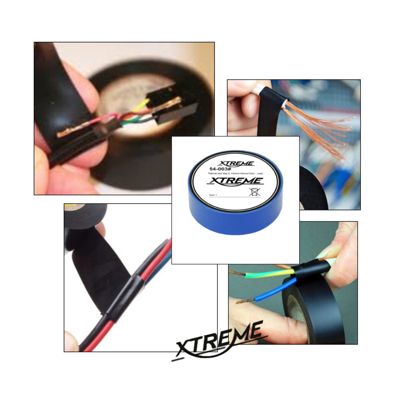 Banda izolatoare adeziva, XTREME 07053, 0.13mmx15mm, 10m lungime, PVC, albastra [5]