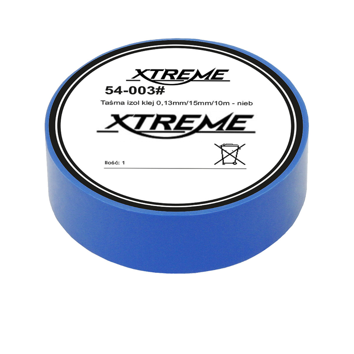 Banda izolatoare adeziva, XTREME 07053, 0.13mmx15mm, 10m lungime, PVC, albastra [1]