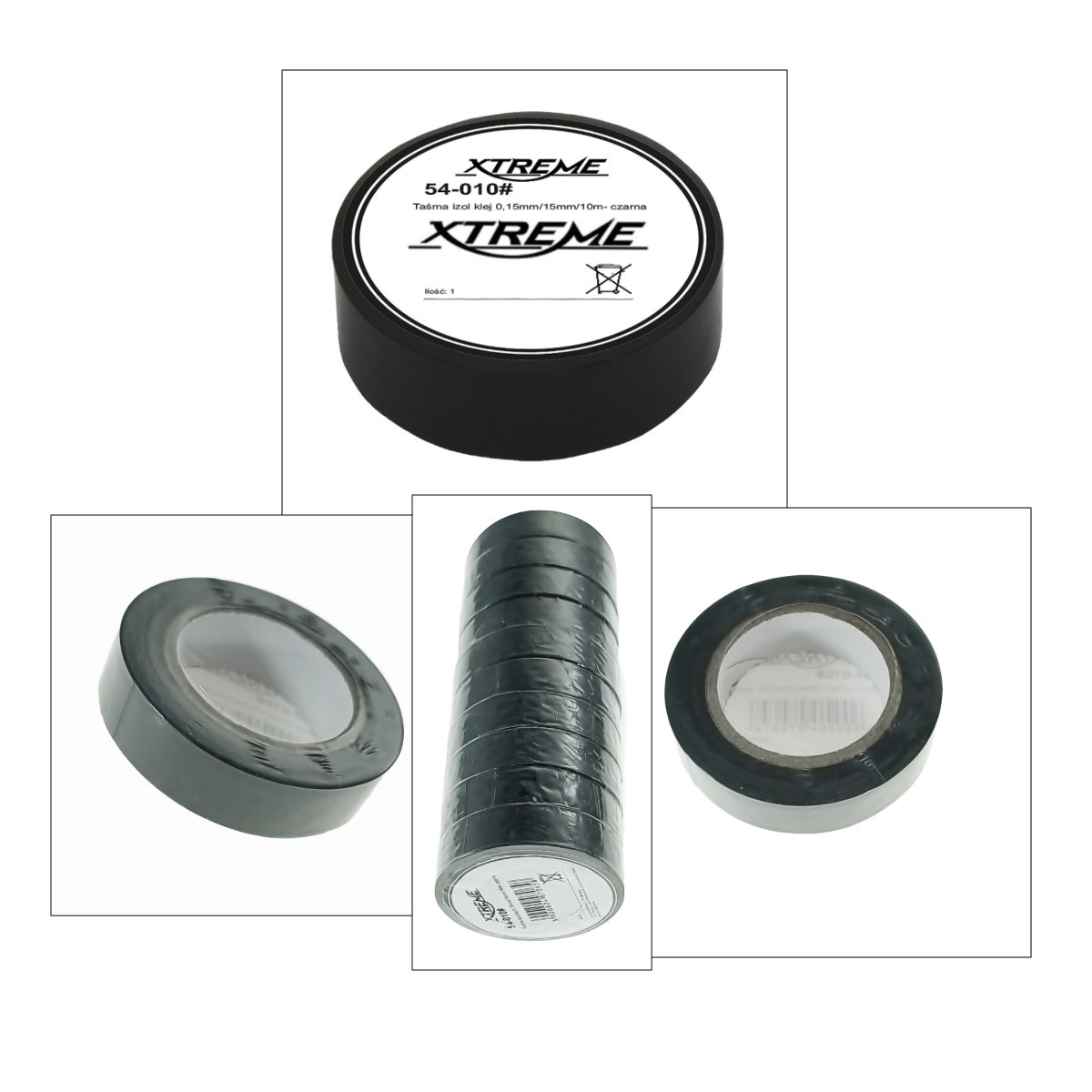 Banda izolatoare adeziva, XTREME 07065, 0.15mmx15mm, 10m lungime, PVC, neagra [3]