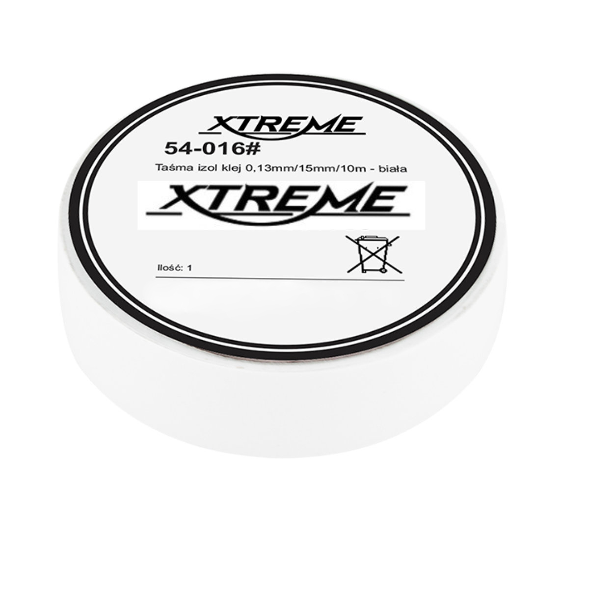Banda izolatoare adeziva, XTREME 08192, 0.13mmx15mm, 10m lungime, PVC, alba [1]