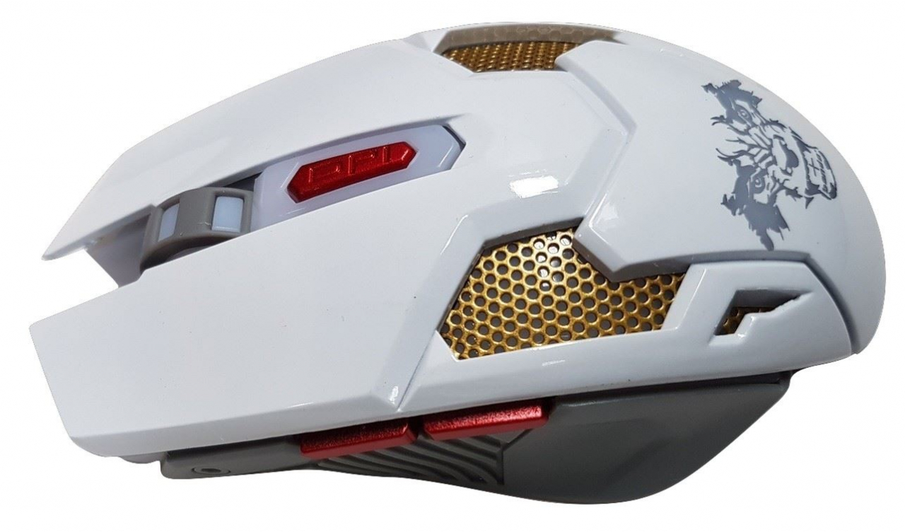 BANDA - Mouse USB [ G1-W ] ''FIRE BAT'' GAMING 6D - WHITE - LED [6]