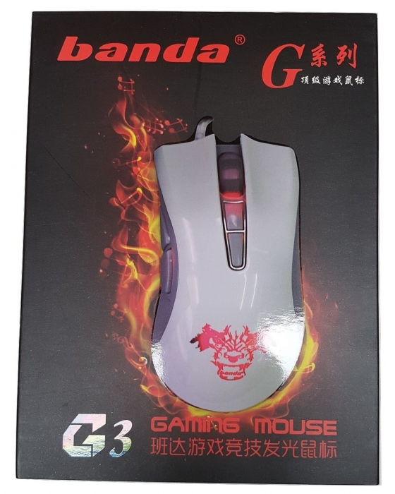 BANDA - Mouse USB [ G3-B ] GAMING 6D - BLACK - LED [2]