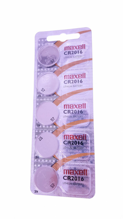 Baterie CR2016 3V Maxell,litiu, 5 bucati/blister,(pret/set) [1]