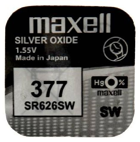 Baterie de ceas,oxid de argint SR626SW Maxell 1.5V tip buton,AG4, 1 bucata/blister,(pret/buc) [7]