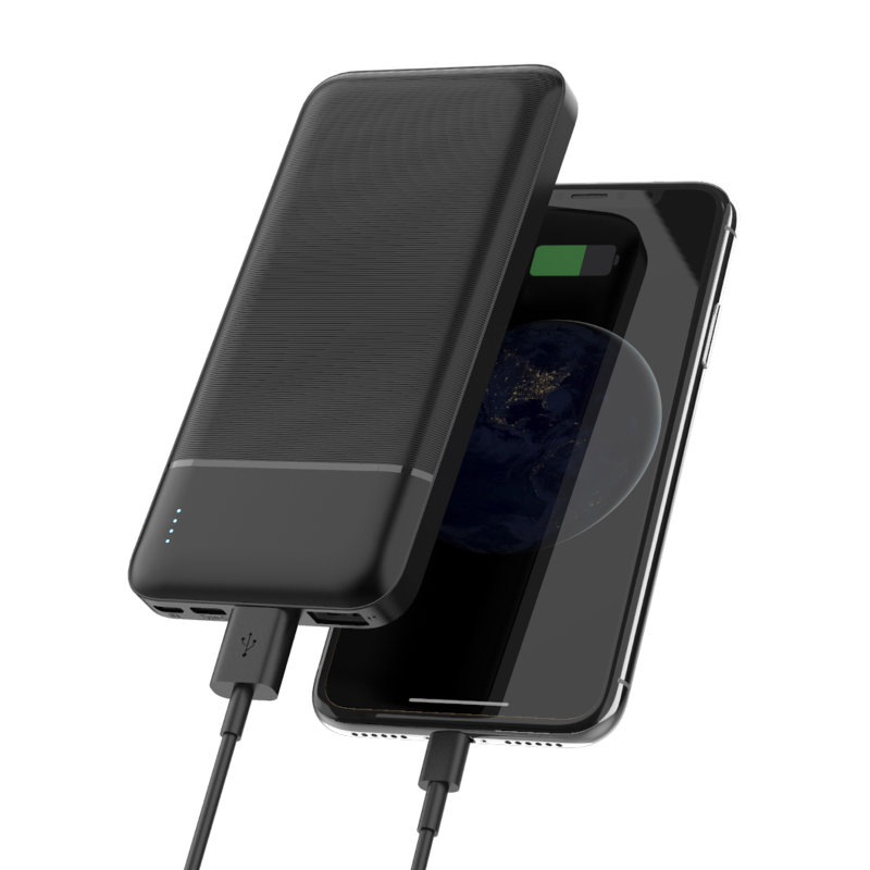 Baterie externa, powerbank Platinet 45720, 10000 mAH li-polimer, 2 x USB, 1 x Type C, 1 x microUSB, LED, negru [7]
