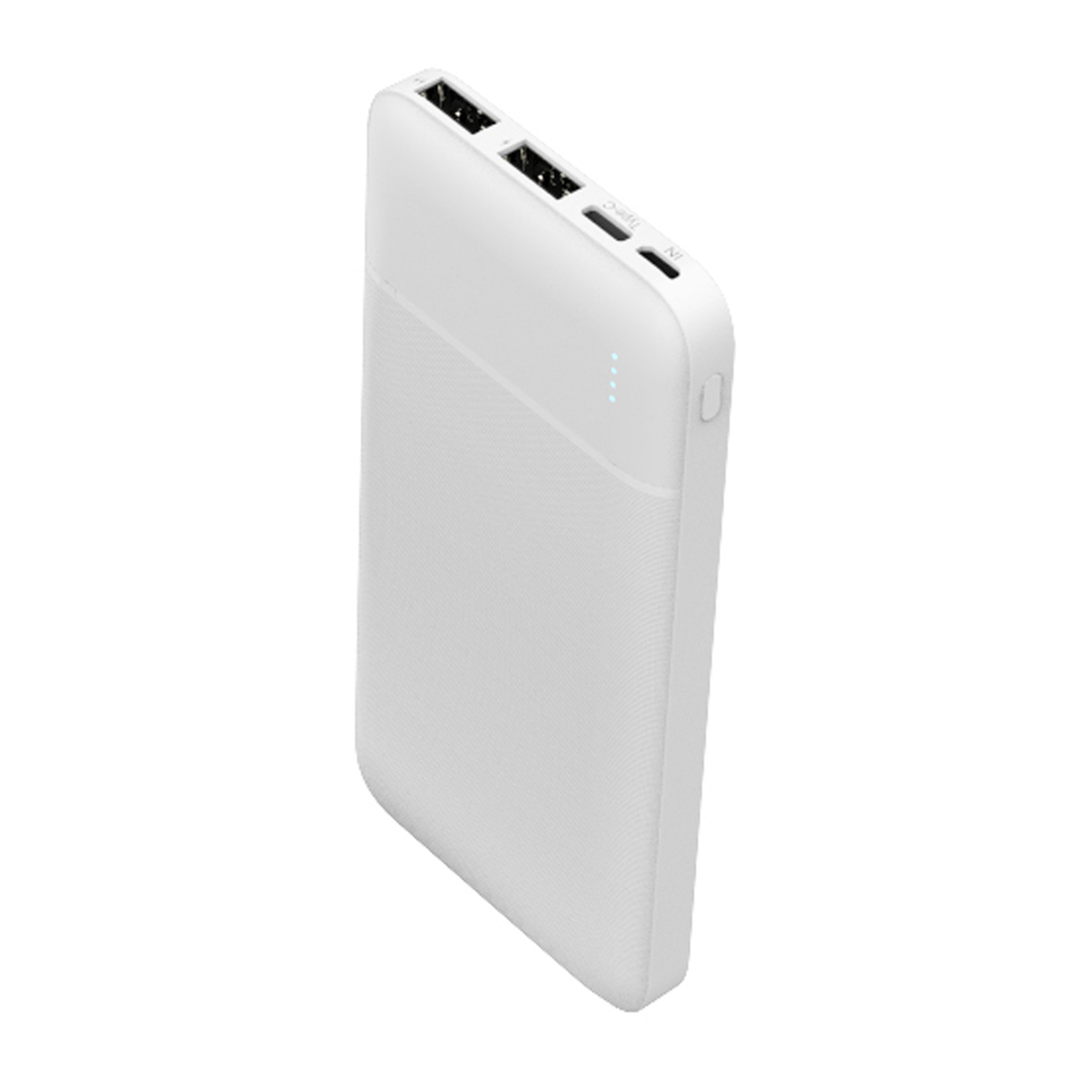Baterie externa, powerbank Platinet 45721, 10000 mAH li-polimer, 2 x USB, 1 x Type C, 1 x microUSB, LED, alb [2]