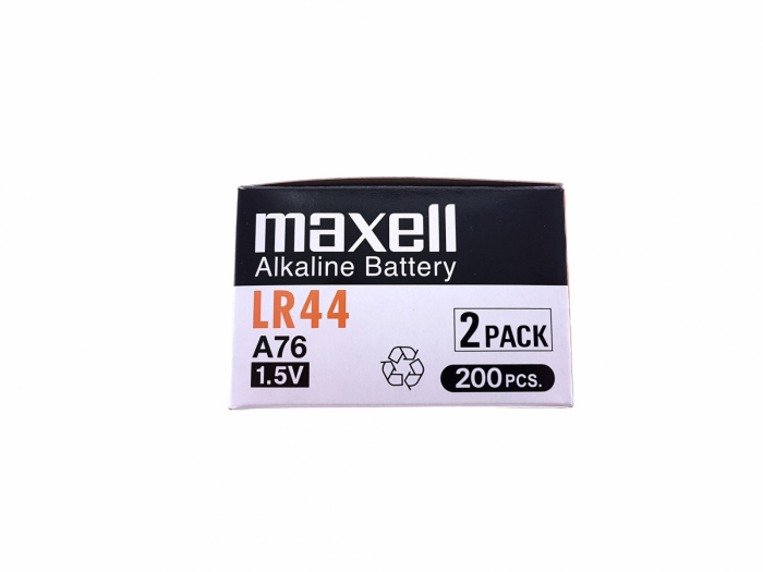Baterii alcaline AG13 1.5V Maxell tip LR44, 10 bucati/blister,(pret/set) [6]