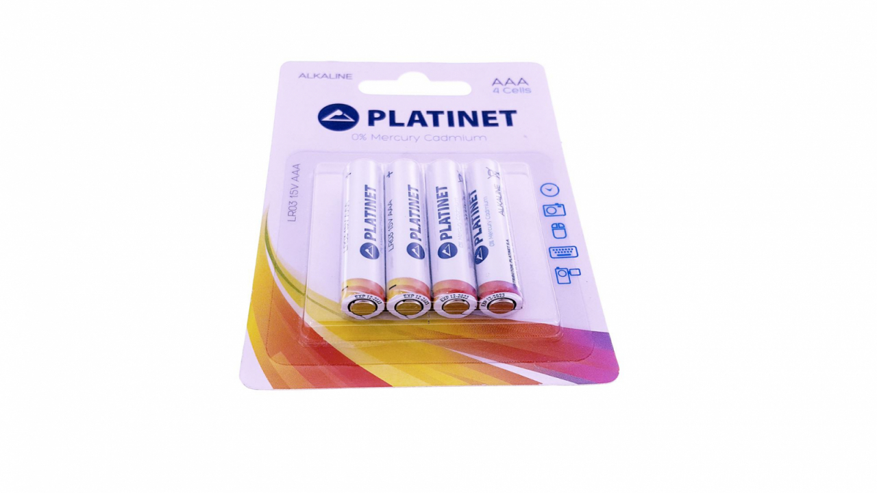 Baterii alcaline PRO LR03 Platinet tip AAA, 4 bucati/blister (pret/set) [6]