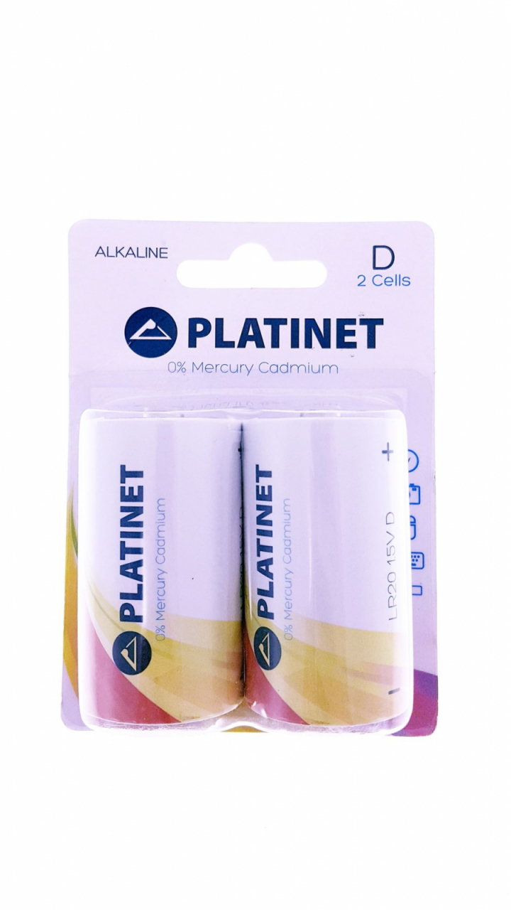 Baterii alcaline PRO LR20 1.5V Platinet 43733 tip D, 2 bucati/blister,(pret/set) [5]