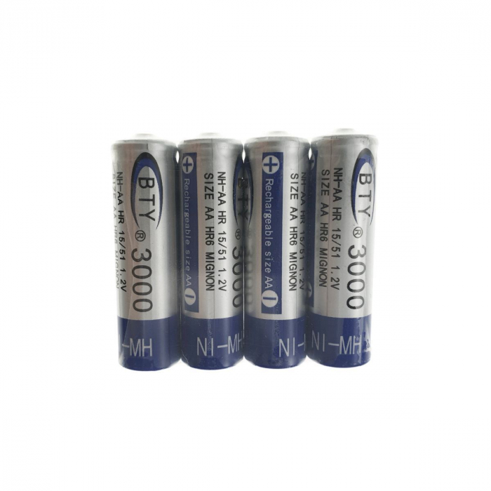 Baterii reancarcabile BTY AA R06, 1.2V, 3000mAh Ni-MH,set 4 bucati (pret/set) [4]